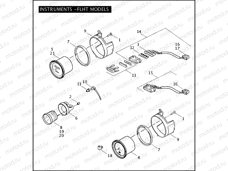 INSTRUMENTS - FLHT MODELS