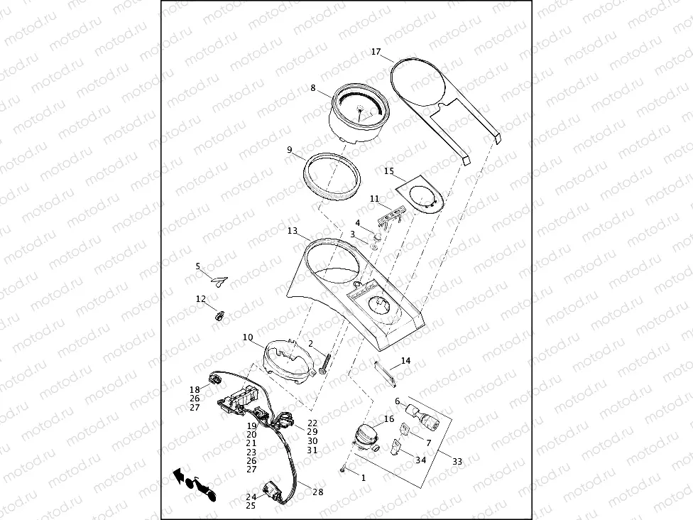 INSTRUMENTS - FLSTF, FLSTFB, FLSTN & FXST (2 OF 2)