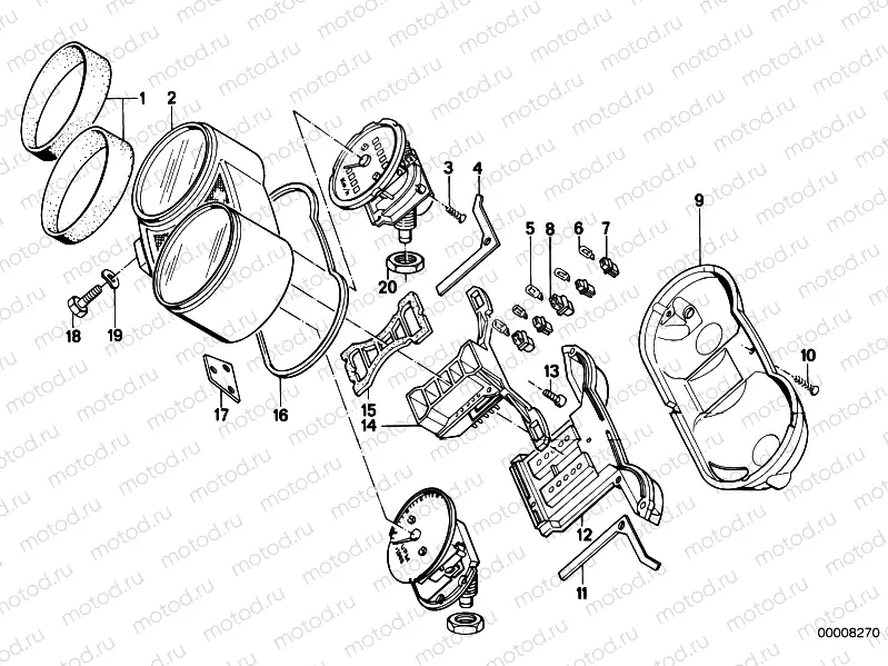 Instruments/mounting parts