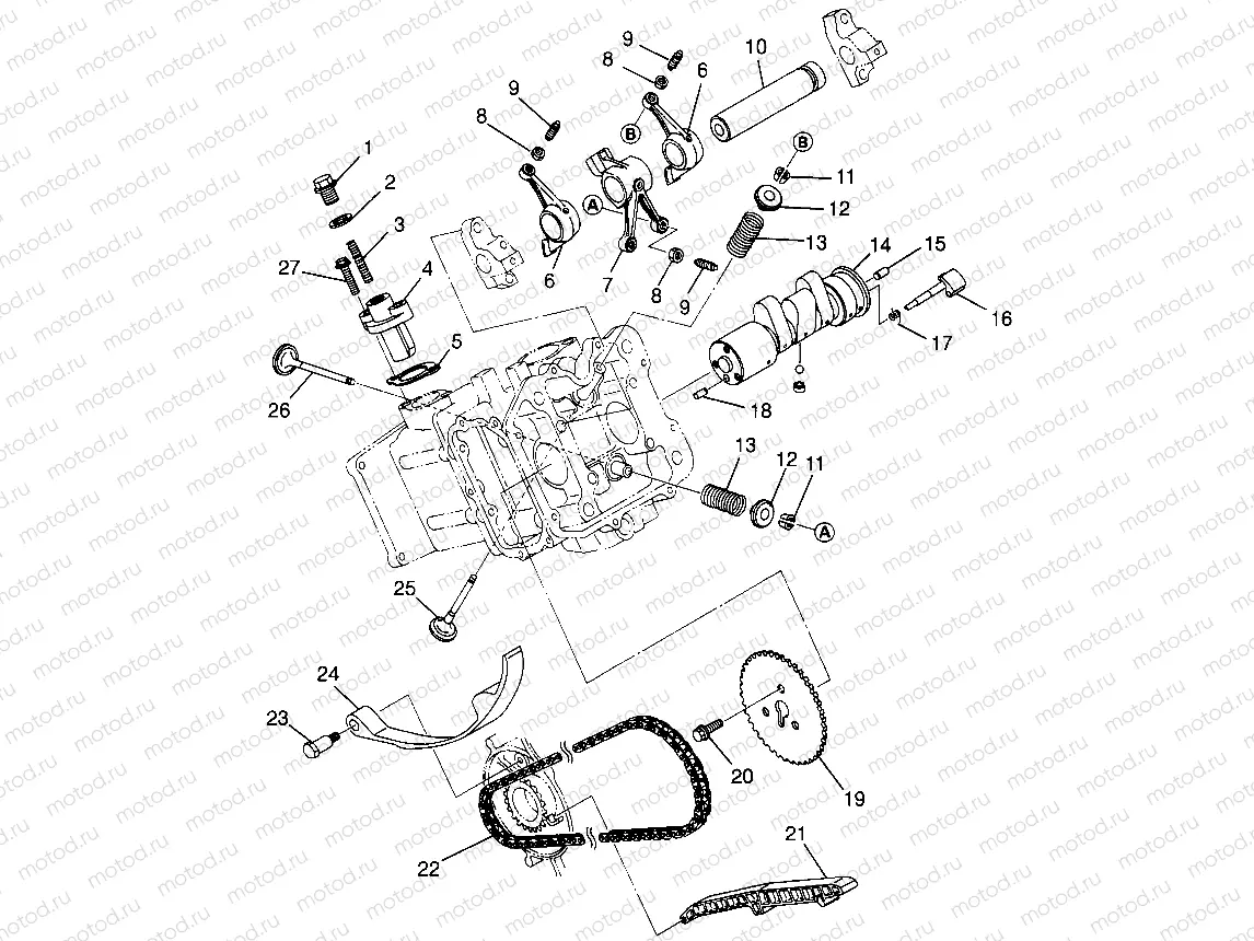 INTAKE and EXHAUST  Scrambler 500 W97BC50A (4943074307D005) | INTAKE and EXHAUST  Scrambler 500 W97BC50A (4943074307D005)