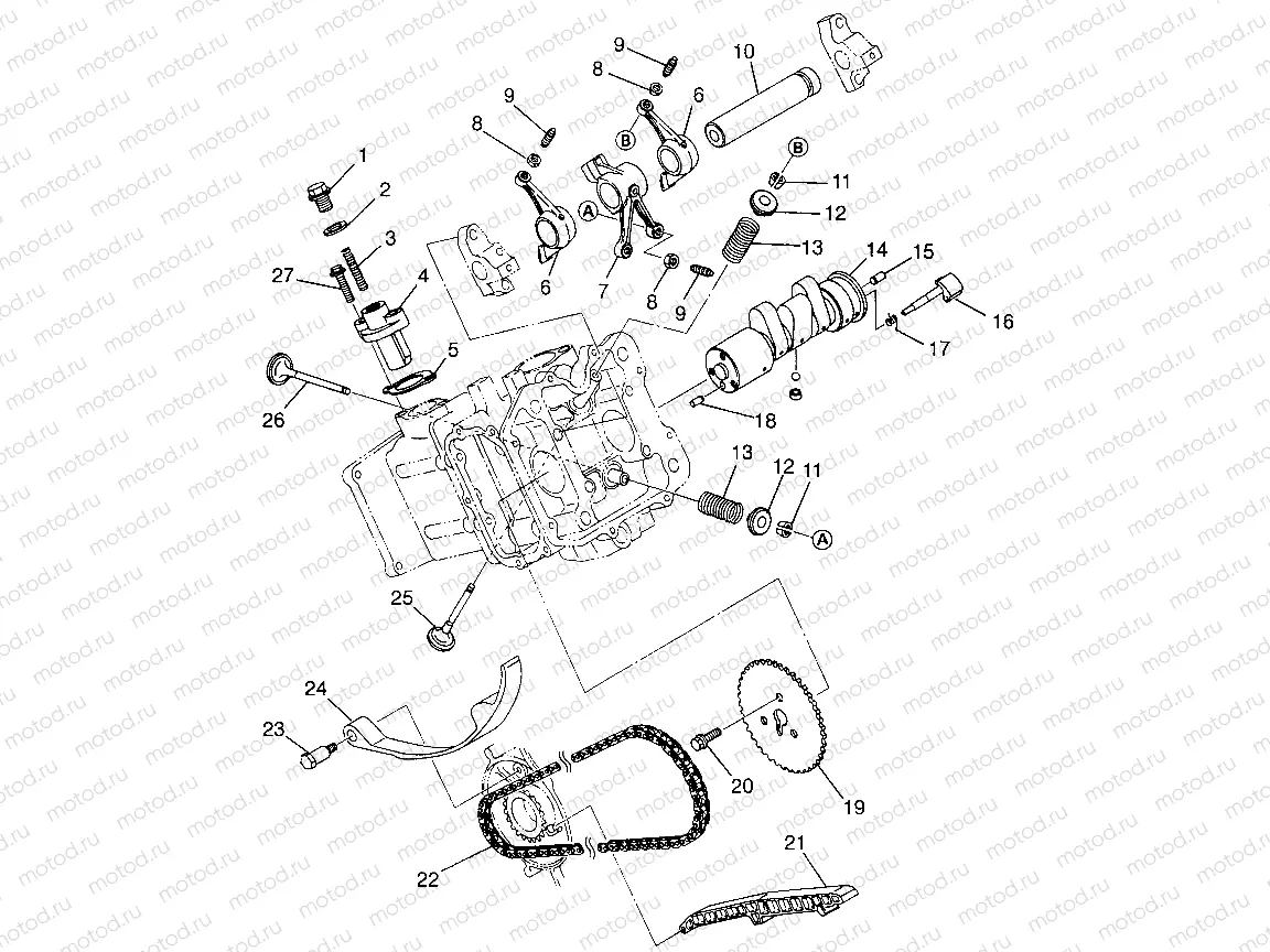 INTAKE and EXHAUST  XPLORER 500 W97CD50A (4941354135D006) | INTAKE and EXHAUST  XPLORER 500 W97CD50A (4941354135D006)