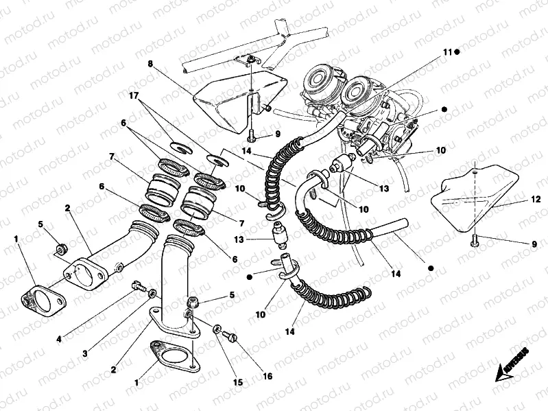 INTAKE MANIFOLD » INTAKE, CARBURETTOR