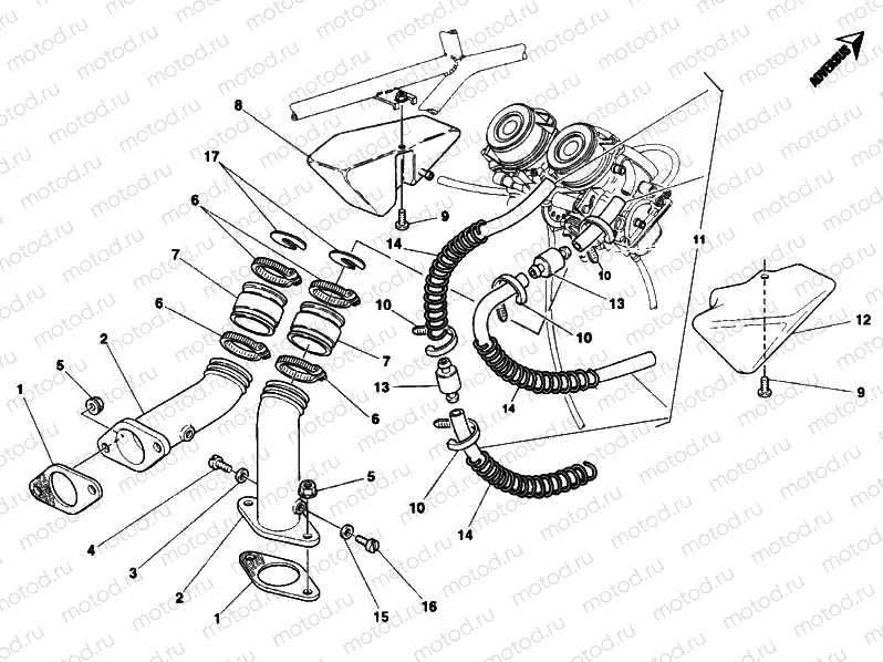 INTAKE MANIFOLD » INTAKE, CARBURETTOR