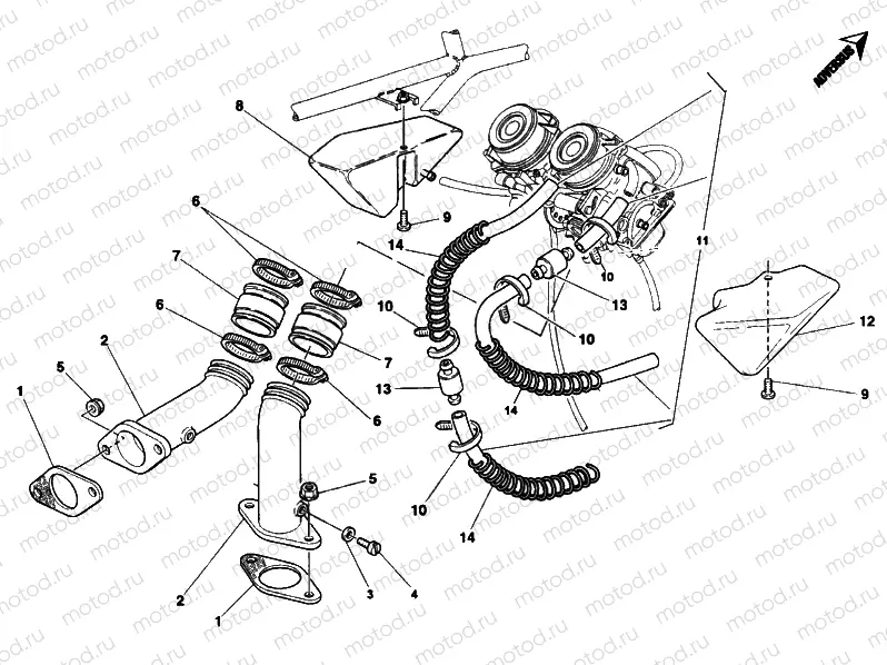 INTAKE MANIFOLD » INTAKE, CARBURETTOR