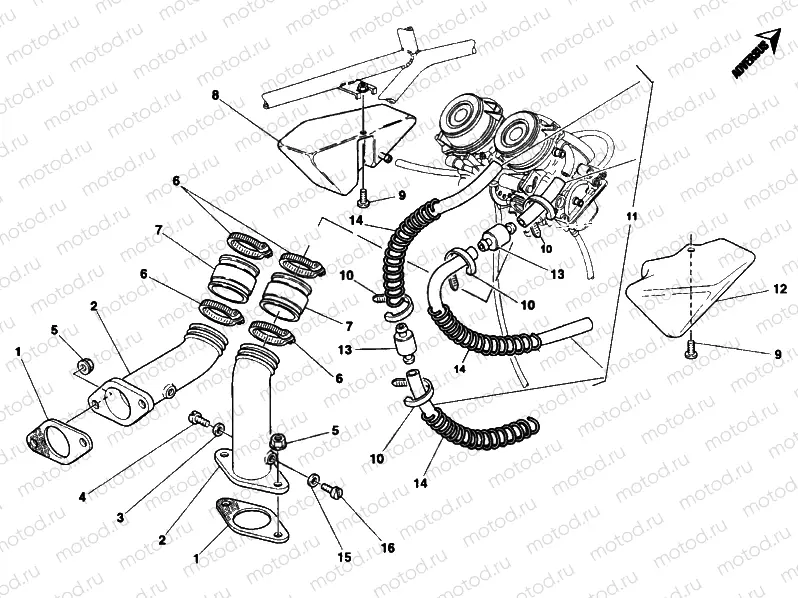 INTAKE MANIFOLD » INTAKE, CARBURETTOR