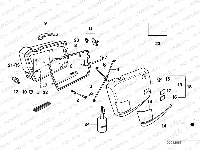 Integral case single parts