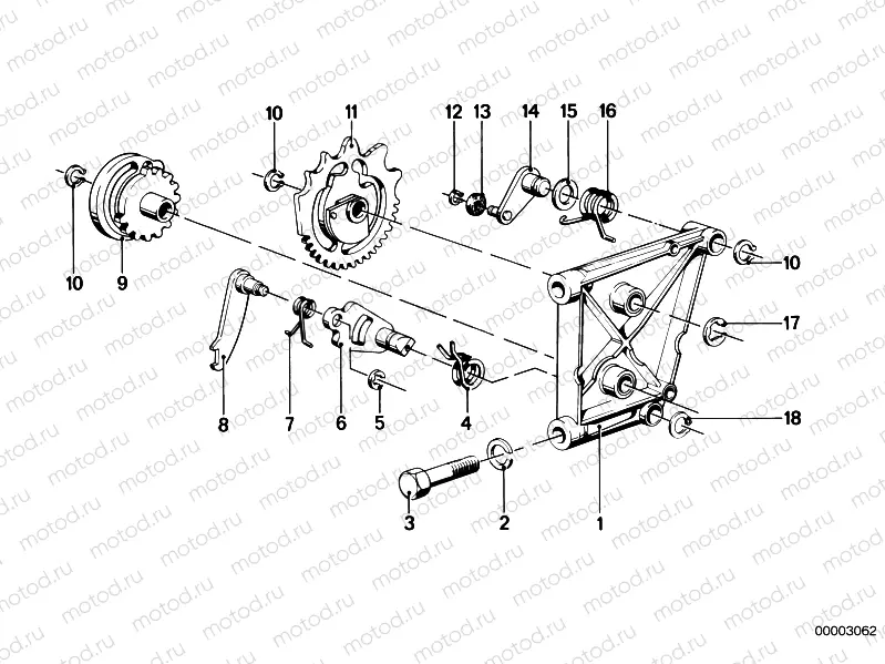 Internal shifting parts/shifting cam