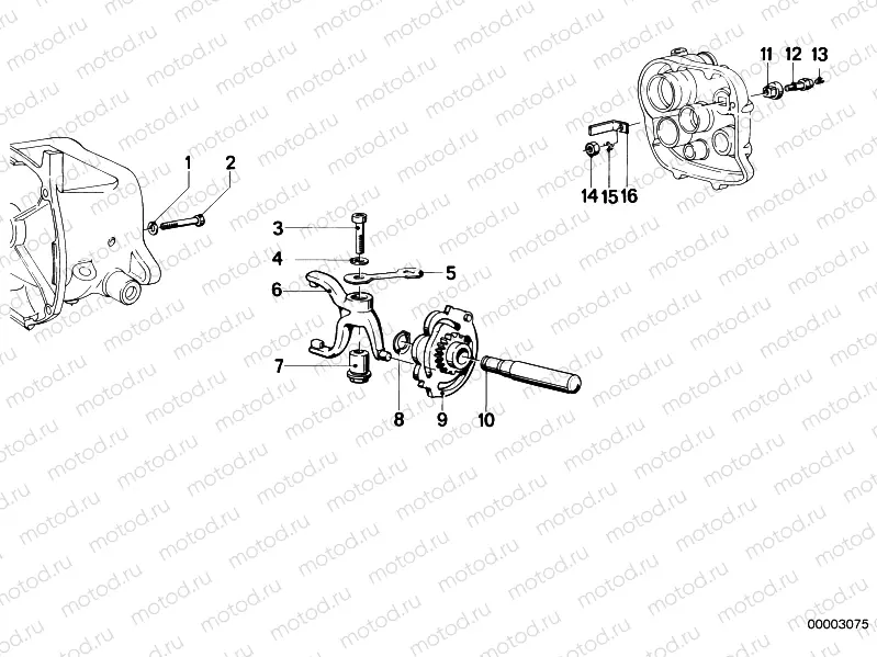 Internal shifting parts/shifting cam
