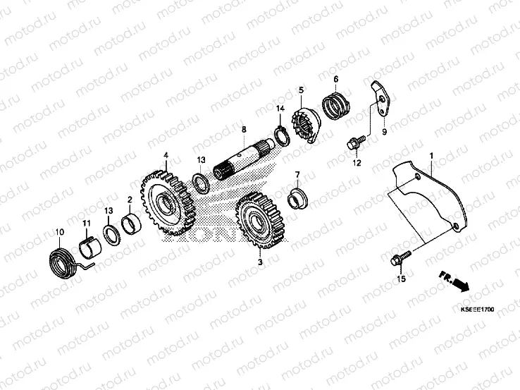 KICK STARTER SPINDLE