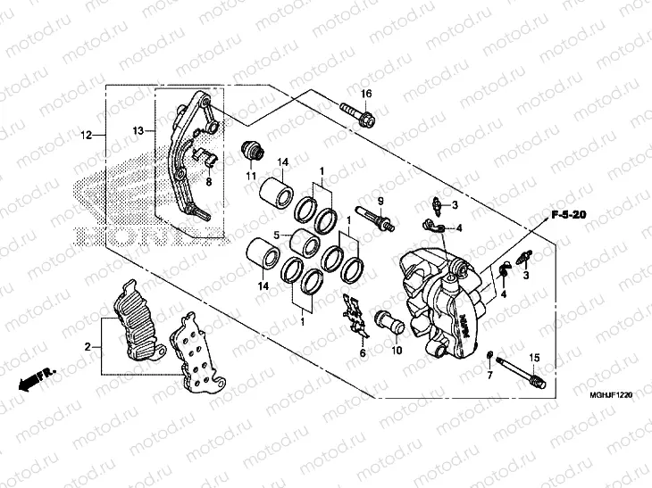 L. FRONT BRAKE CALIPER