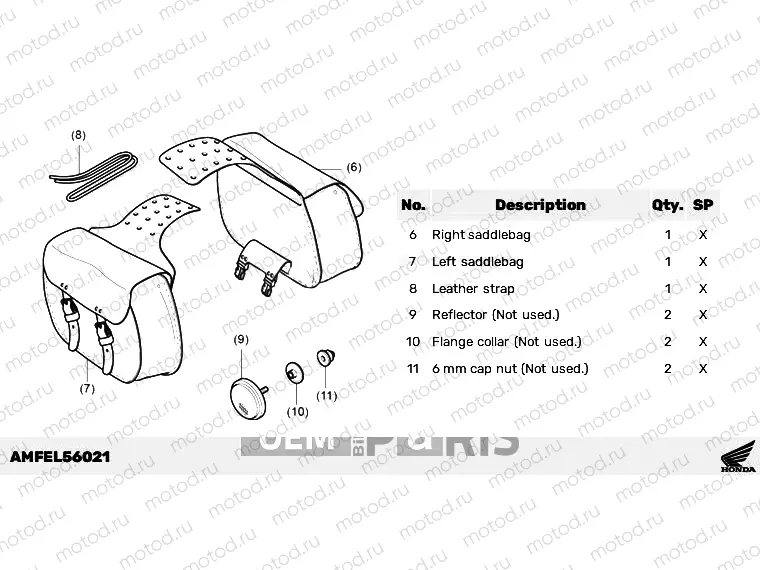 L56-22-01 KIT,THROW OVER SADDLEBAG
