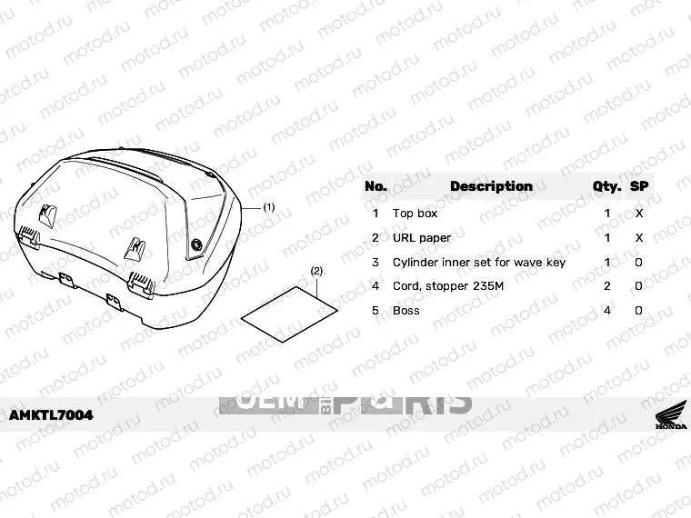L70-21-04 KIT,TOP BOX(SMART)