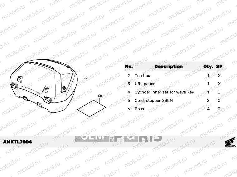 L70-23-05 KIT,TOP BOX(SMART)