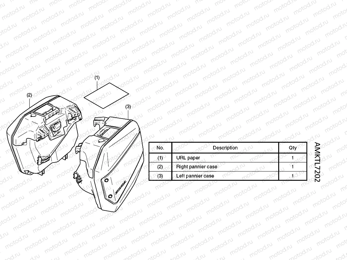 L72-21-02 KIT,PANNIER CASE  R26,L33