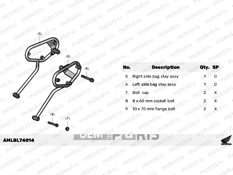 L74-23-04 SIDE BAGS ATTACHMENT