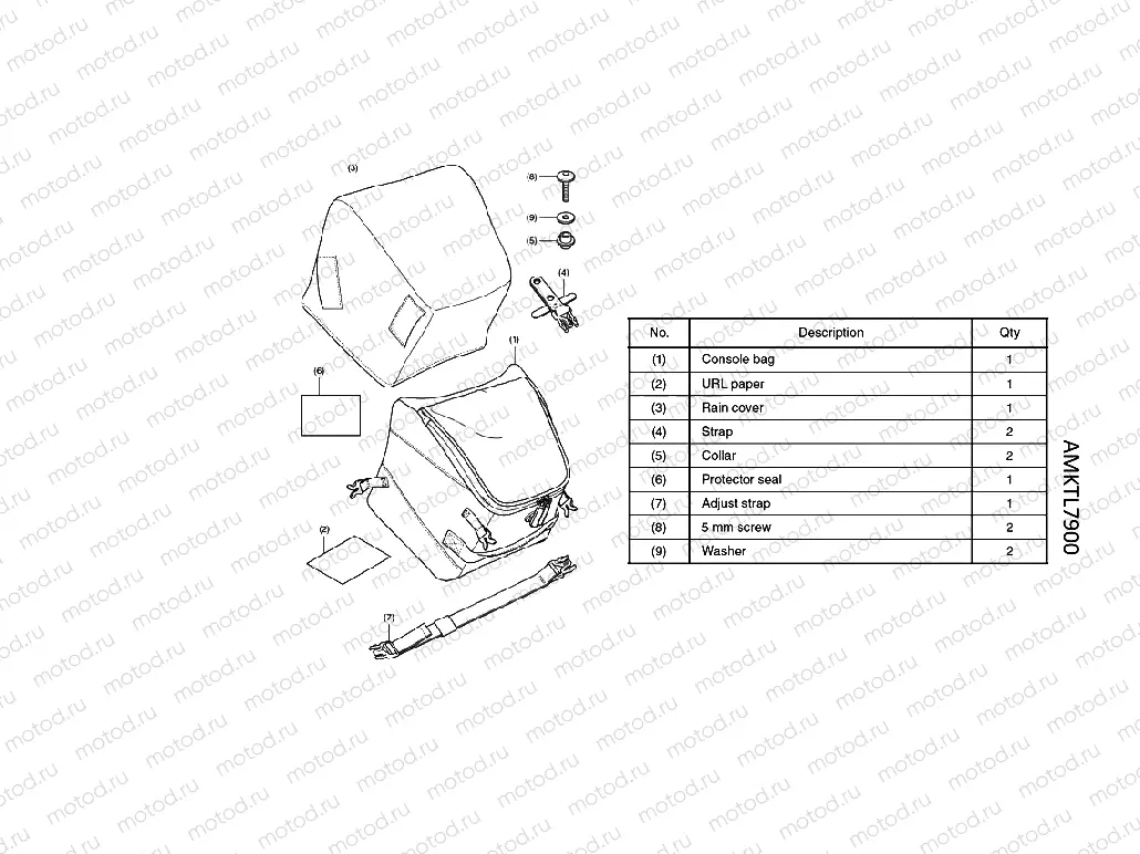L79-21-00 KIT,CONSOLE BAG