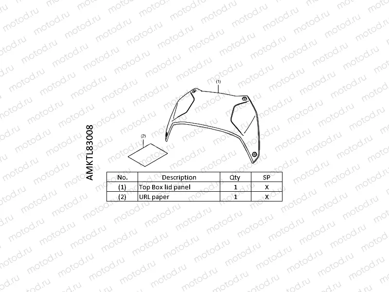 L83-22-08 PANEL TOP BOX AL