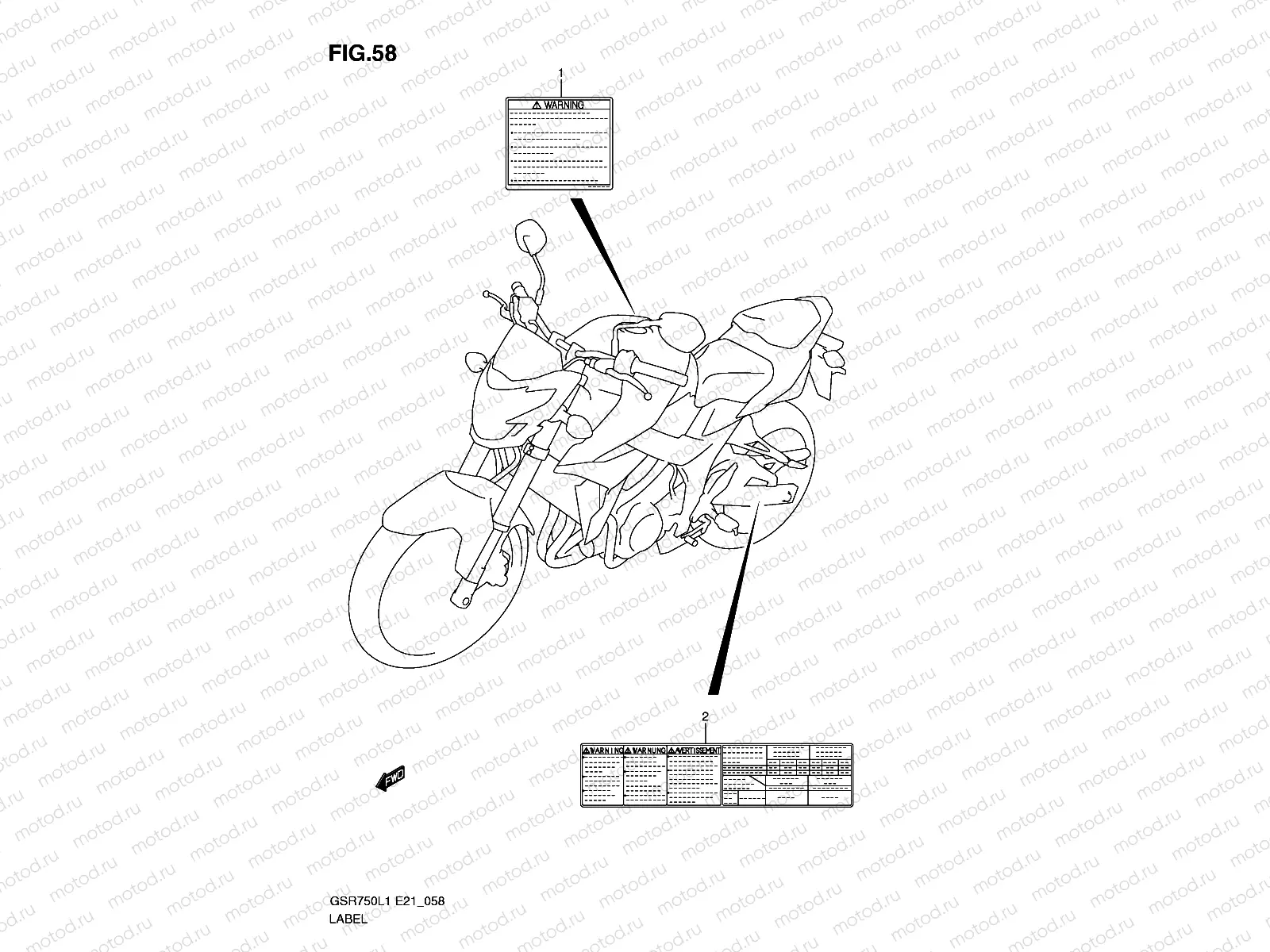 LABEL (GSR750L1 E21)