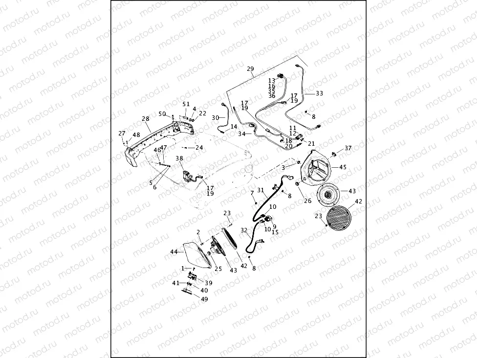 LAMPS AND SPEAKER HOUSINGS, ULTRA TOUR-PAK (1 OF 2)