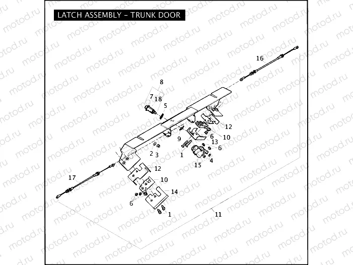 LATCH ASSEMBLY - TRUNK DOOR