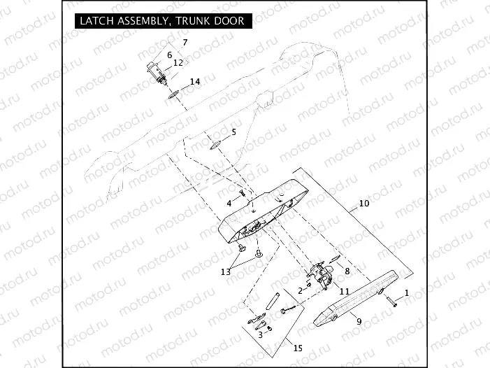 LATCH ASSEMBLY, TRUNK DOOR