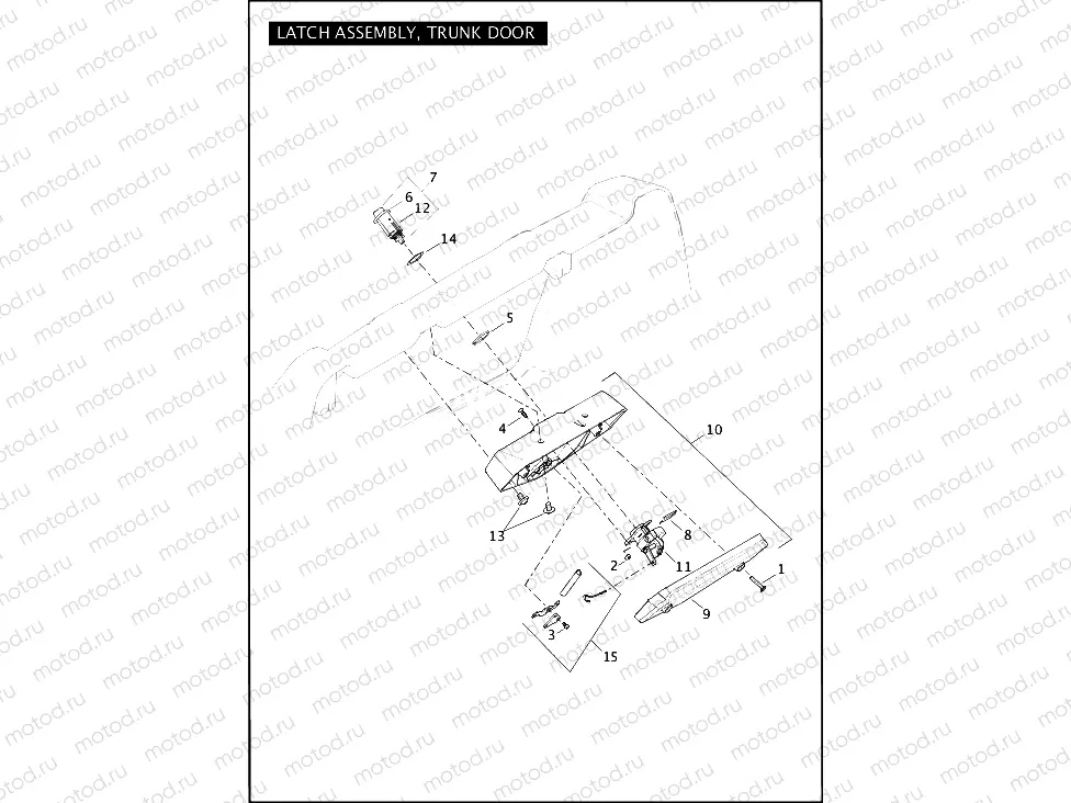 LATCH ASSEMBLY, TRUNK DOOR