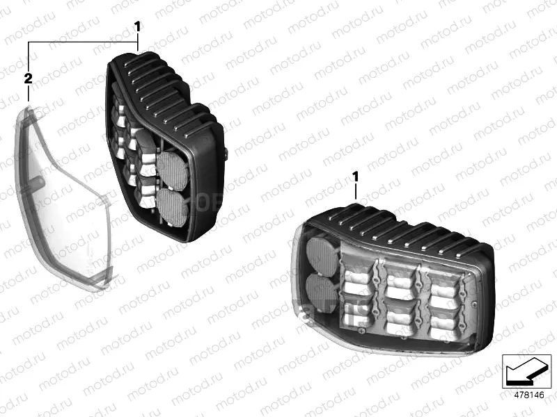 LED flashing warning lights