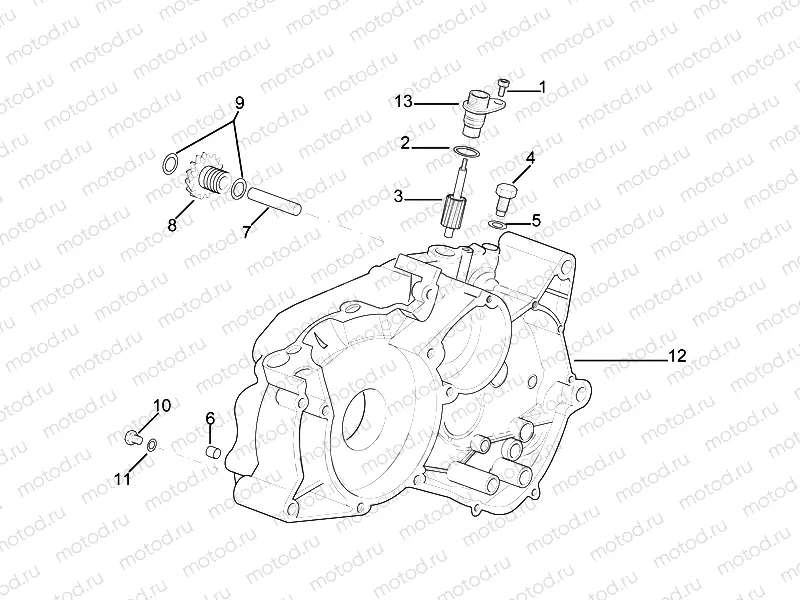 Left crankcase