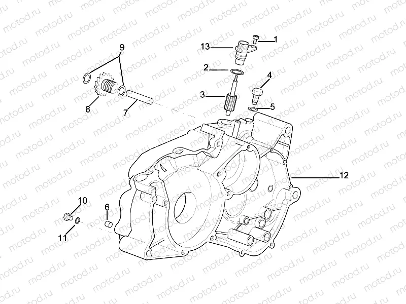Left crankcase
