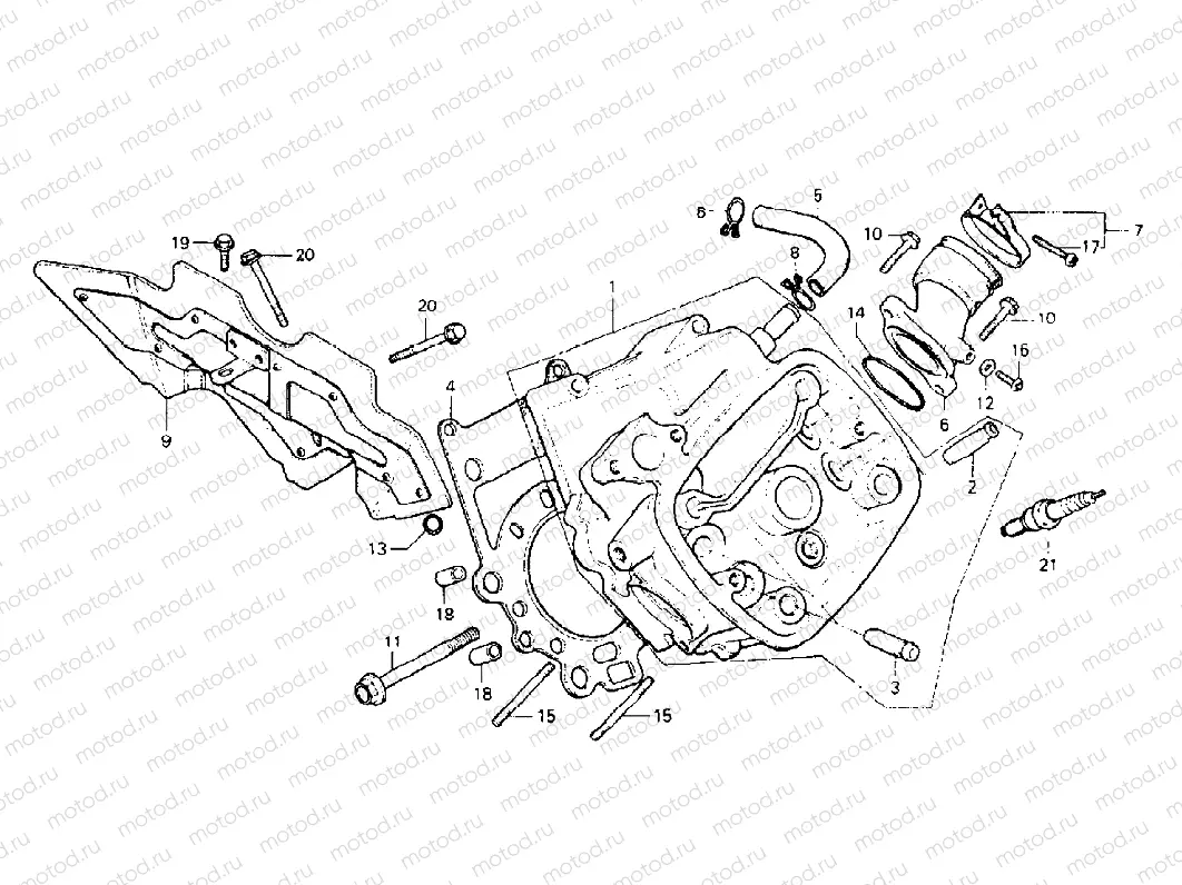 Left cylinder head