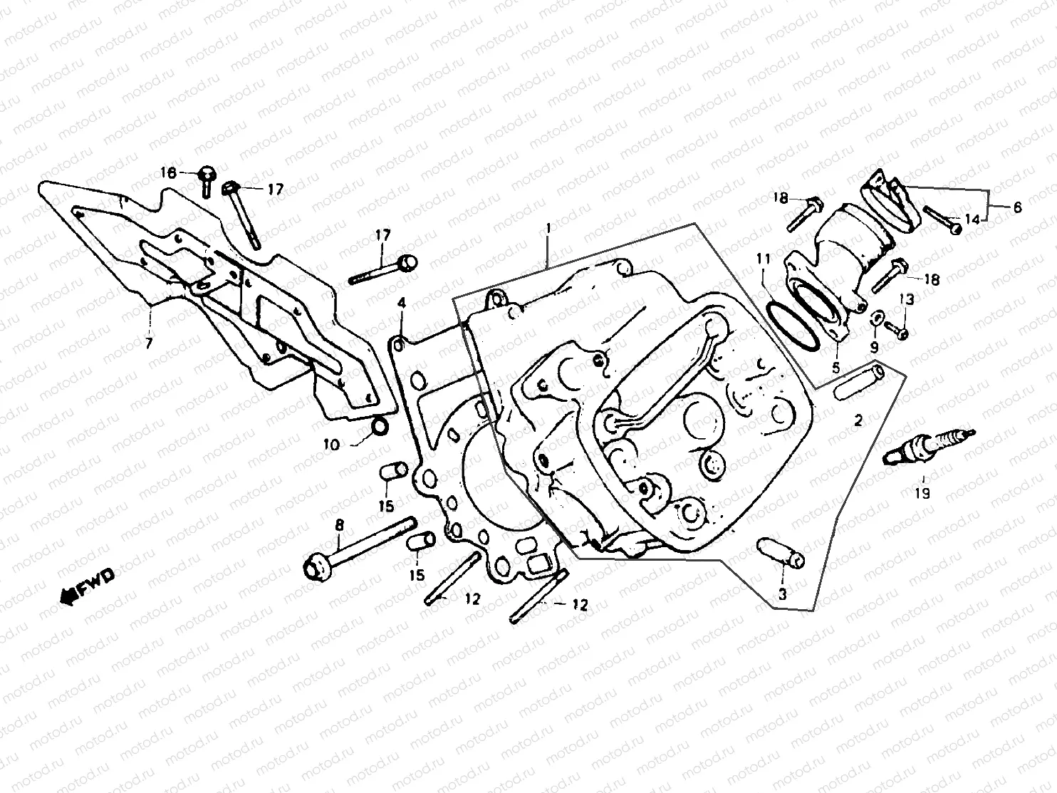 Left cylinder head