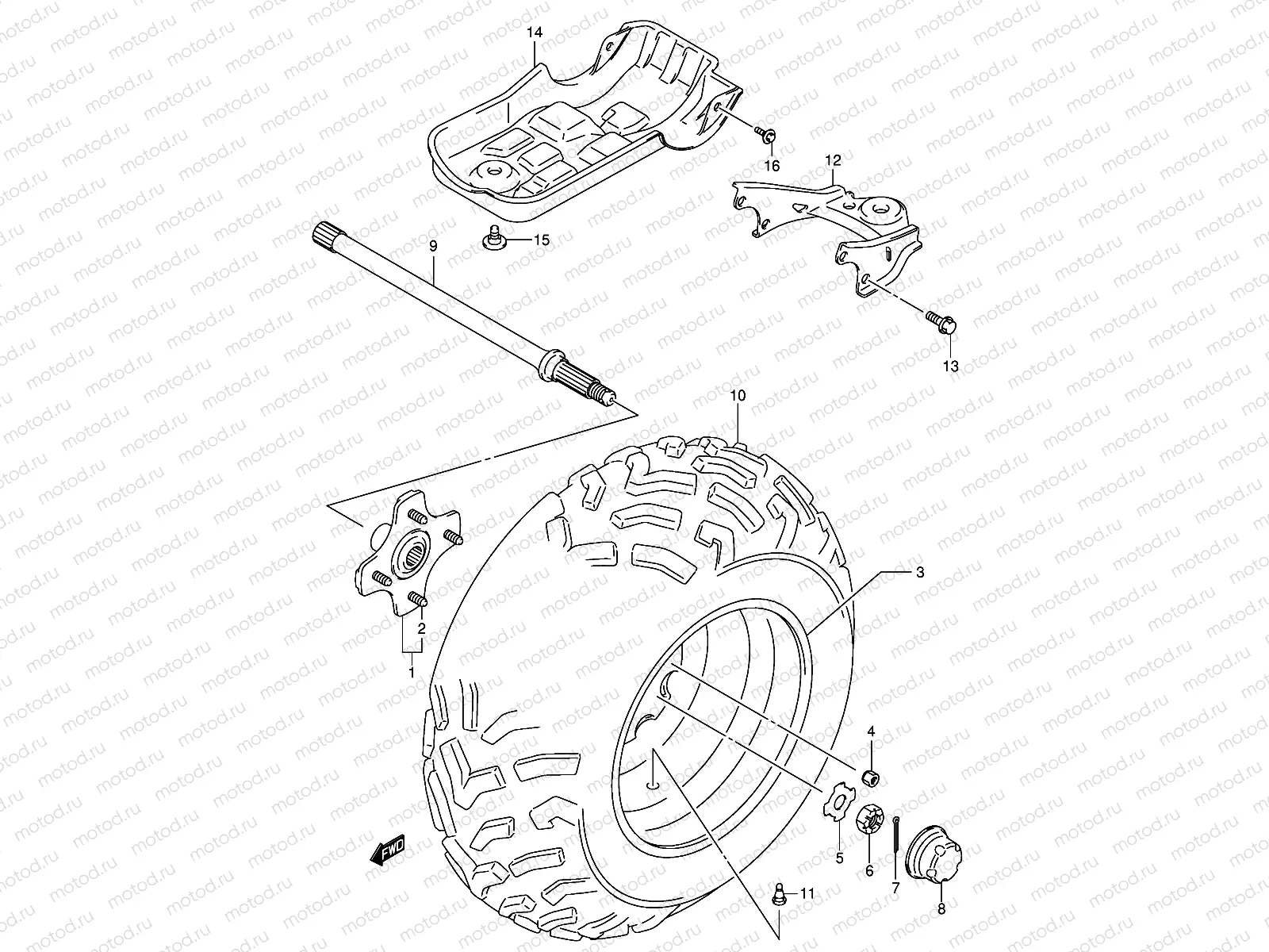 LEFT REAR WHEEL