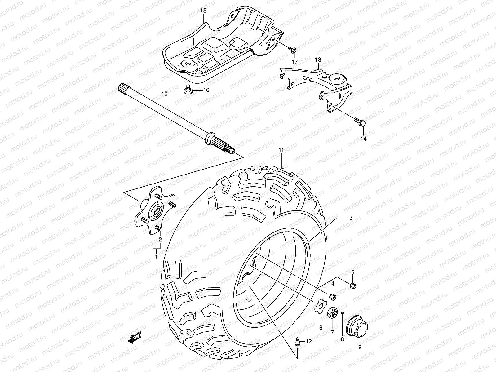 LEFT REAR WHEEL