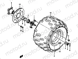 LEFT REAR WHEEL (MODEL K4)