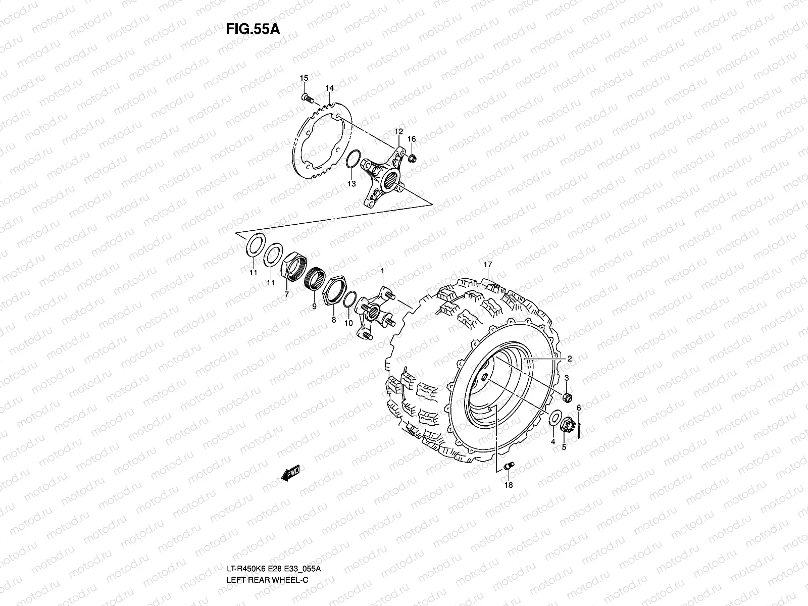 LEFT REAR WHEEL (MODEL K8/K9/L0)