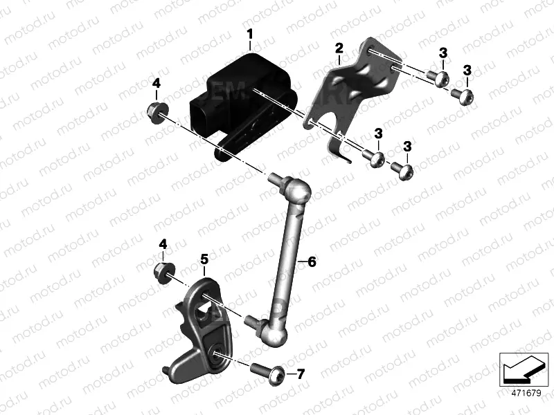 LEVEL SENSOR, REAR