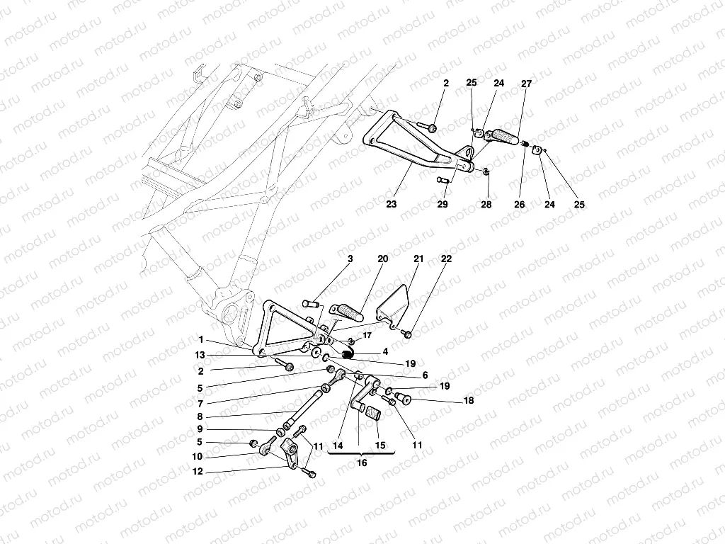 L.H. FOOT RESTS