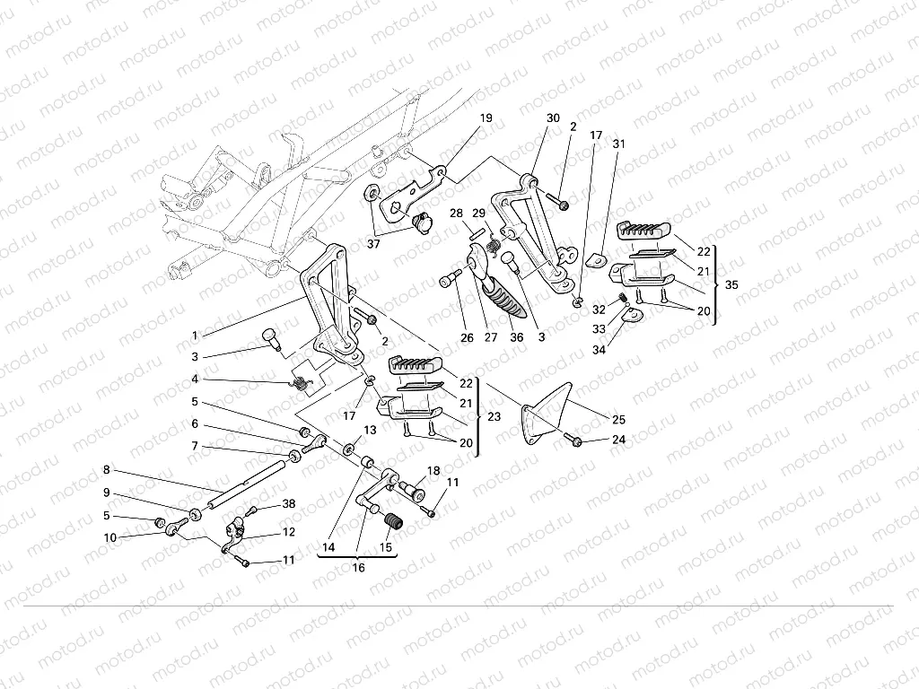 L.H. FOOT RESTS