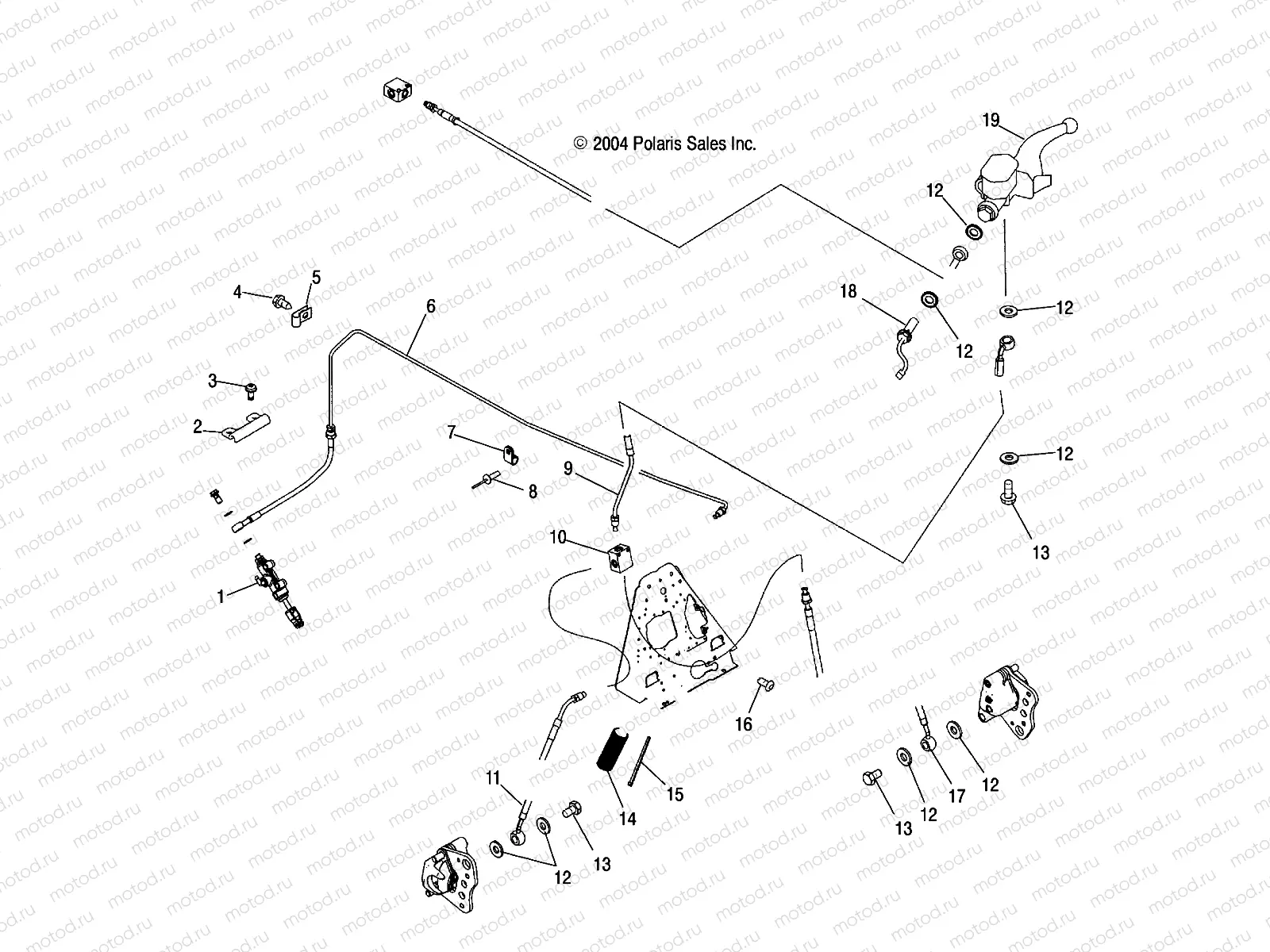 LH - MASTER CYLINDER/FRONT BRAKE LINES - A05JD32EA (4997869786C05) | LH - MASTER CYLINDER/FRONT BRAKE LINES - A05JD32EA (4997869786C05)