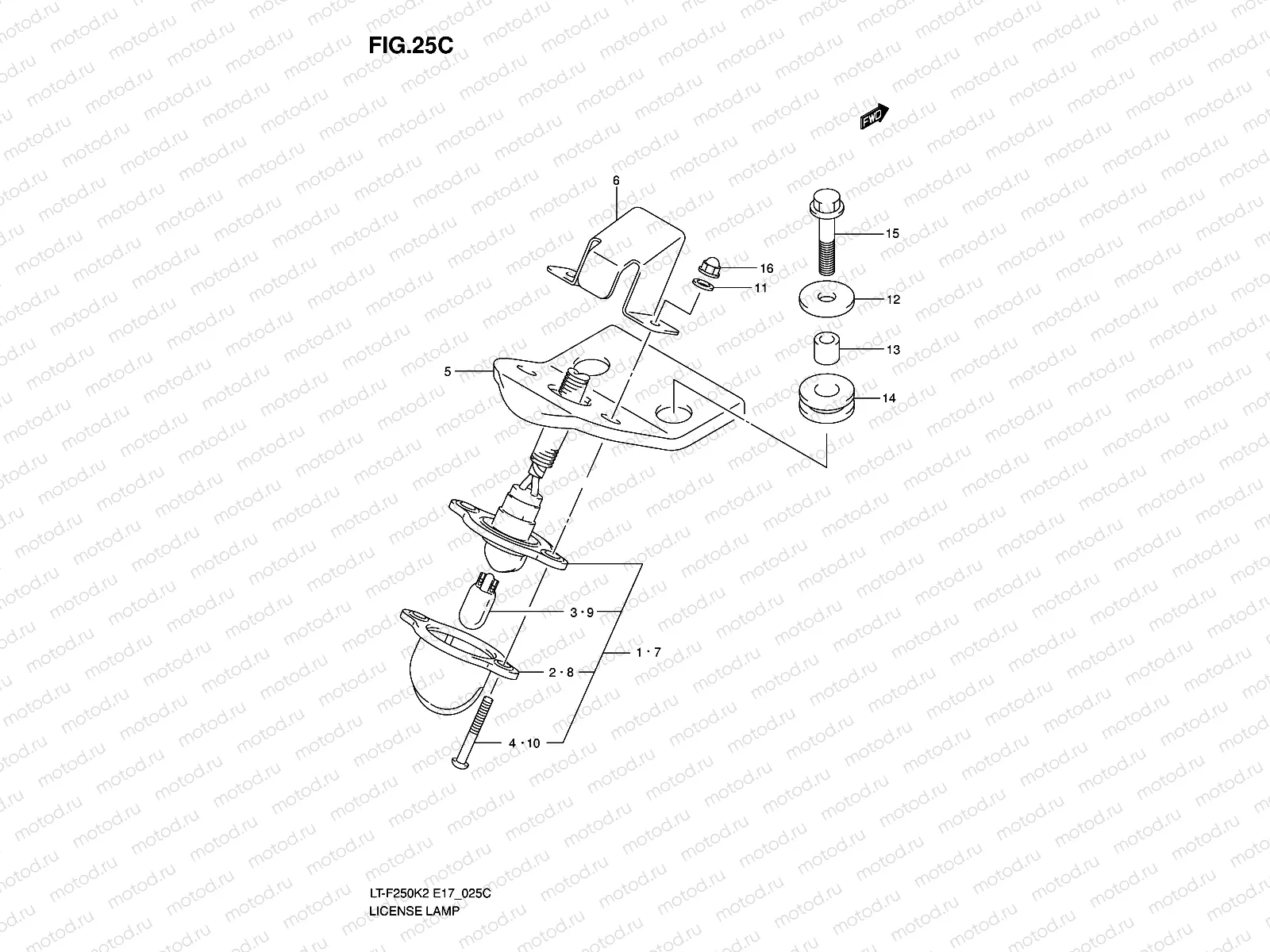 LICENSE LAMP (LT-F250K6 E4)