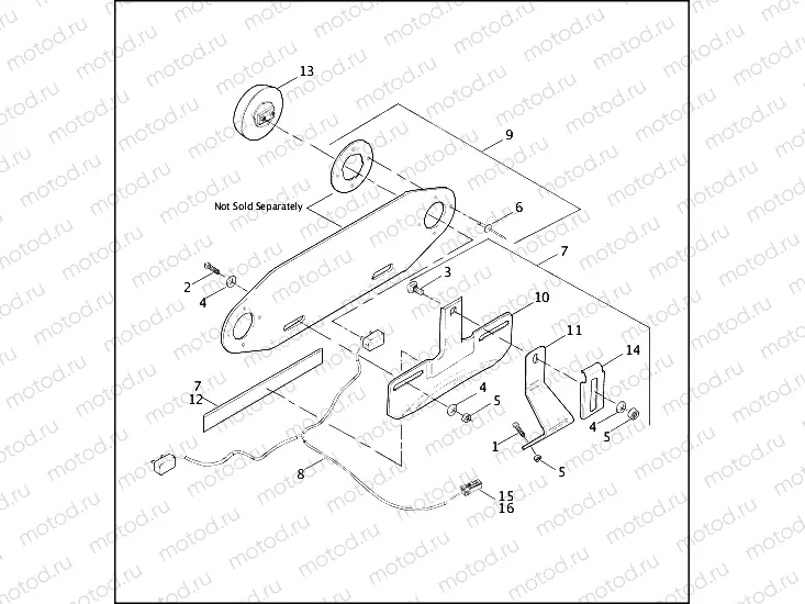 LICENSE PLATE BRACKET, REAR MARKER LIGHTS