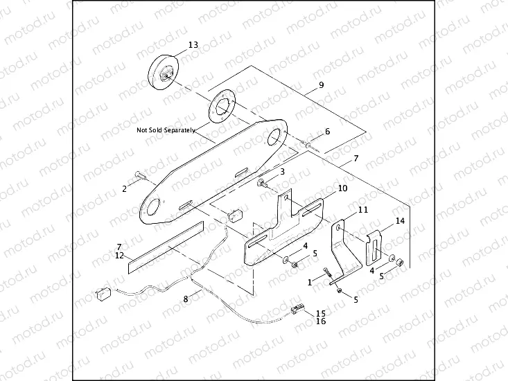 LICENSE PLATE BRACKET & REAR MARKER LIGHTS