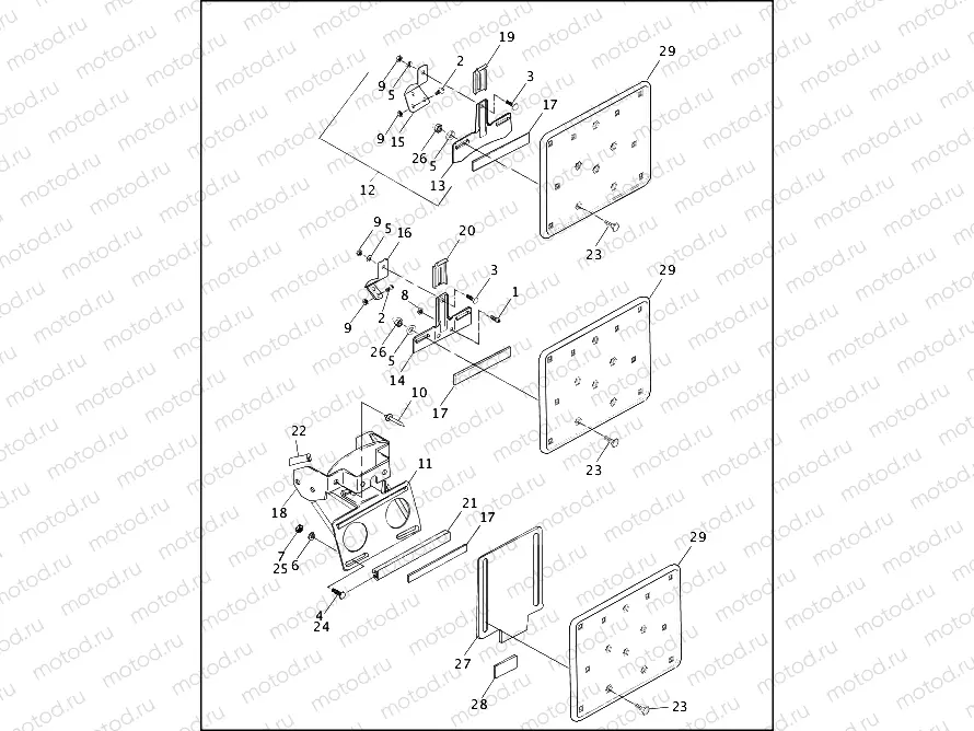 LICENSE PLATE BRACKETS