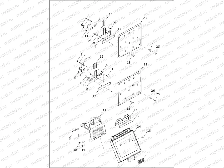 LICENSE PLATE BRACKETS