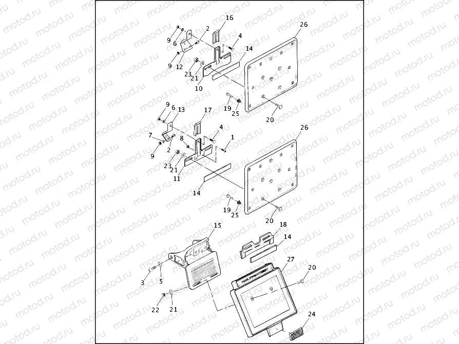 LICENSE PLATE BRACKETS