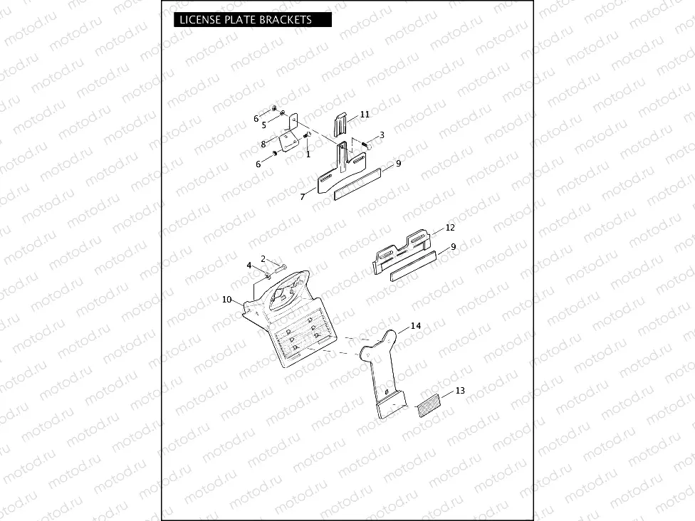LICENSE PLATE BRACKETS
