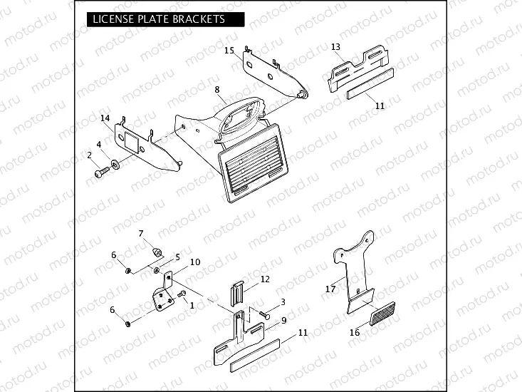 LICENSE PLATE BRACKETS