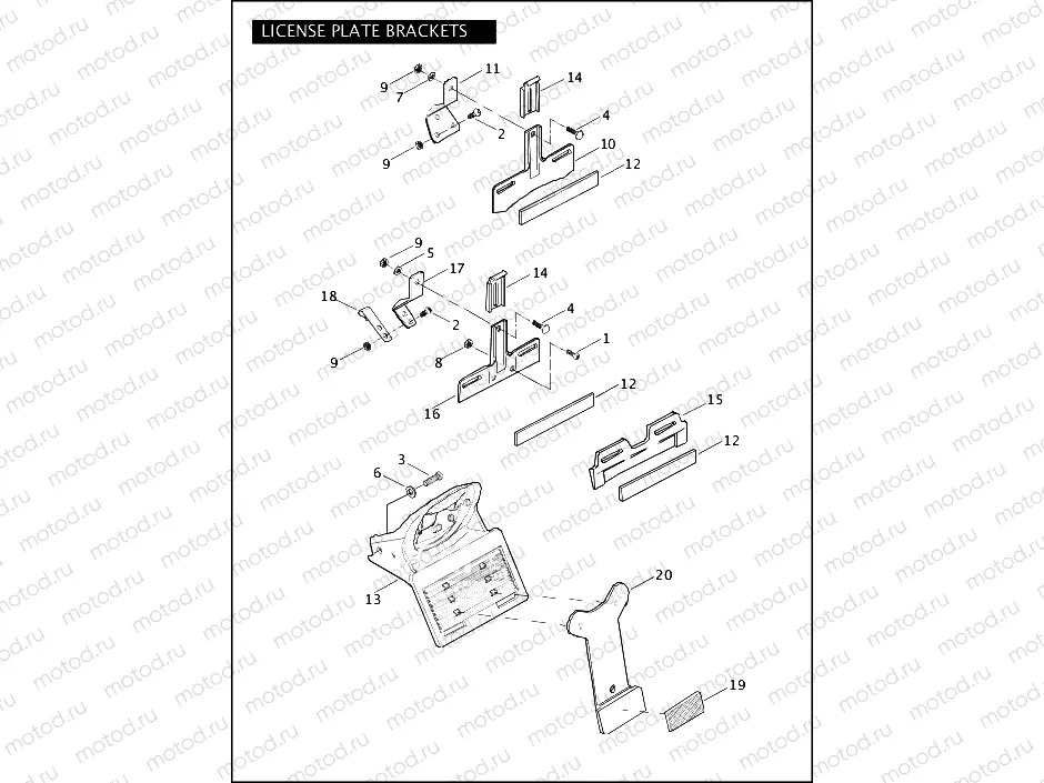 LICENSE PLATE BRACKETS