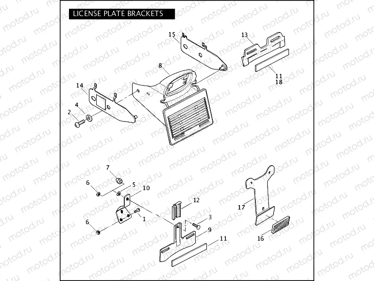 LICENSE PLATE BRACKETS