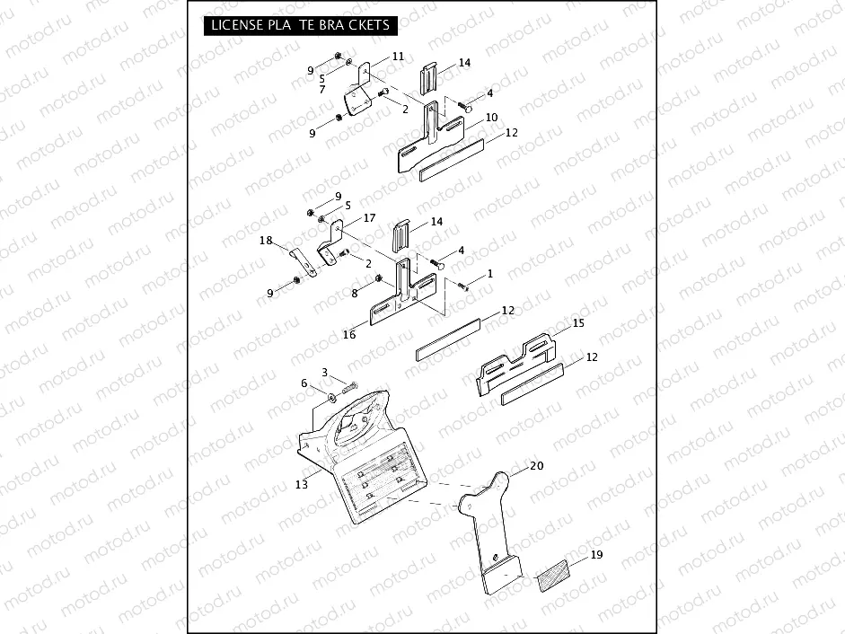 LICENSE PLATE BRACKETS